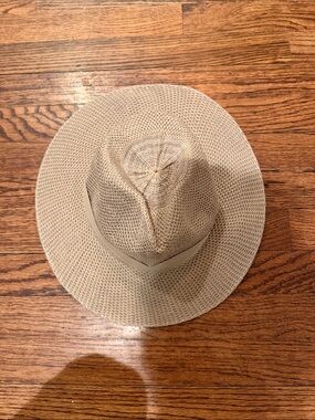 Beige Woven Sun Hat
